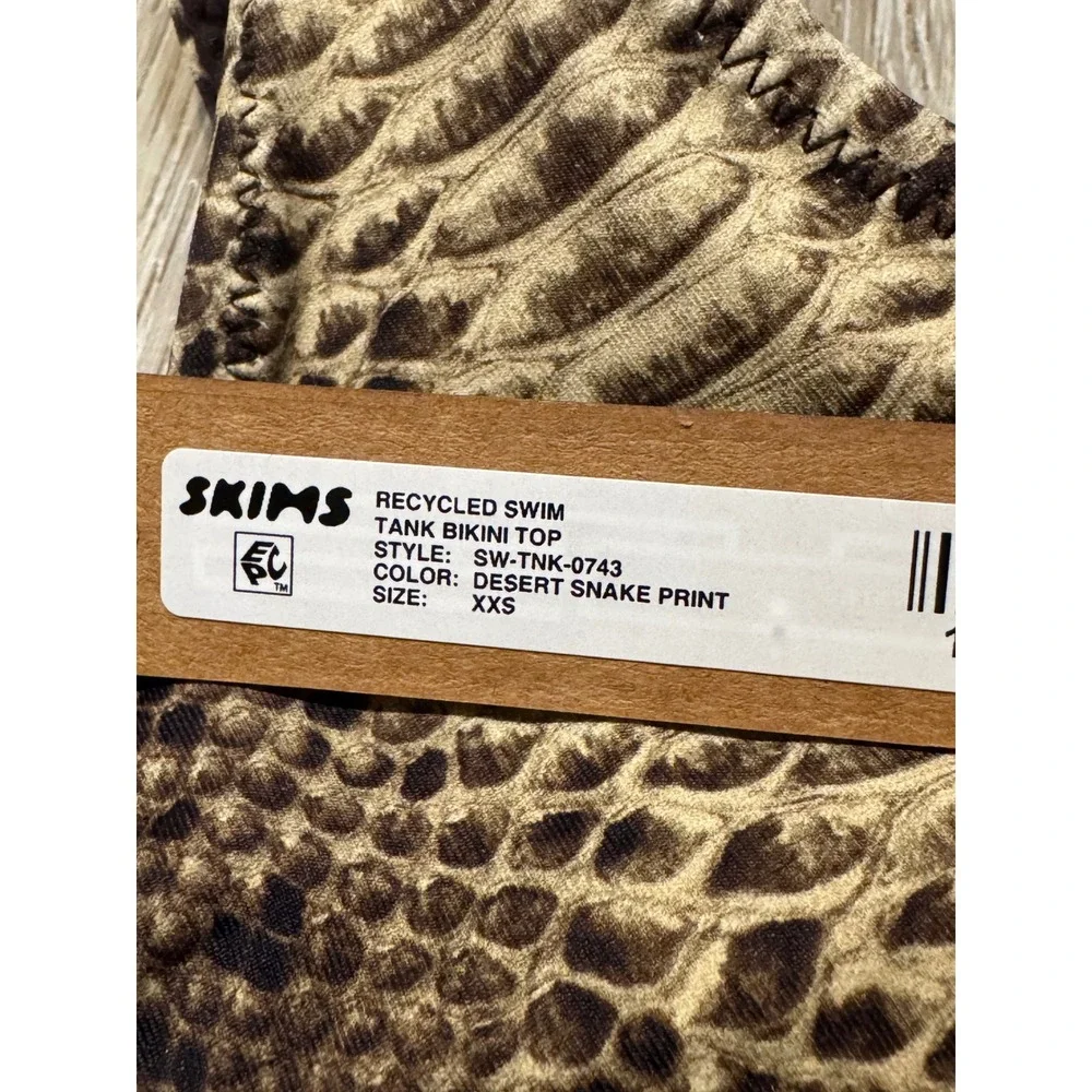 SKIMS Recycled Swim Tank Bikini Set Desert Snake Print XXS*Sold‎ Out*